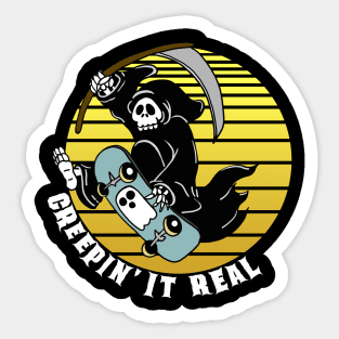 The Reaper Creeps it Real Sticker